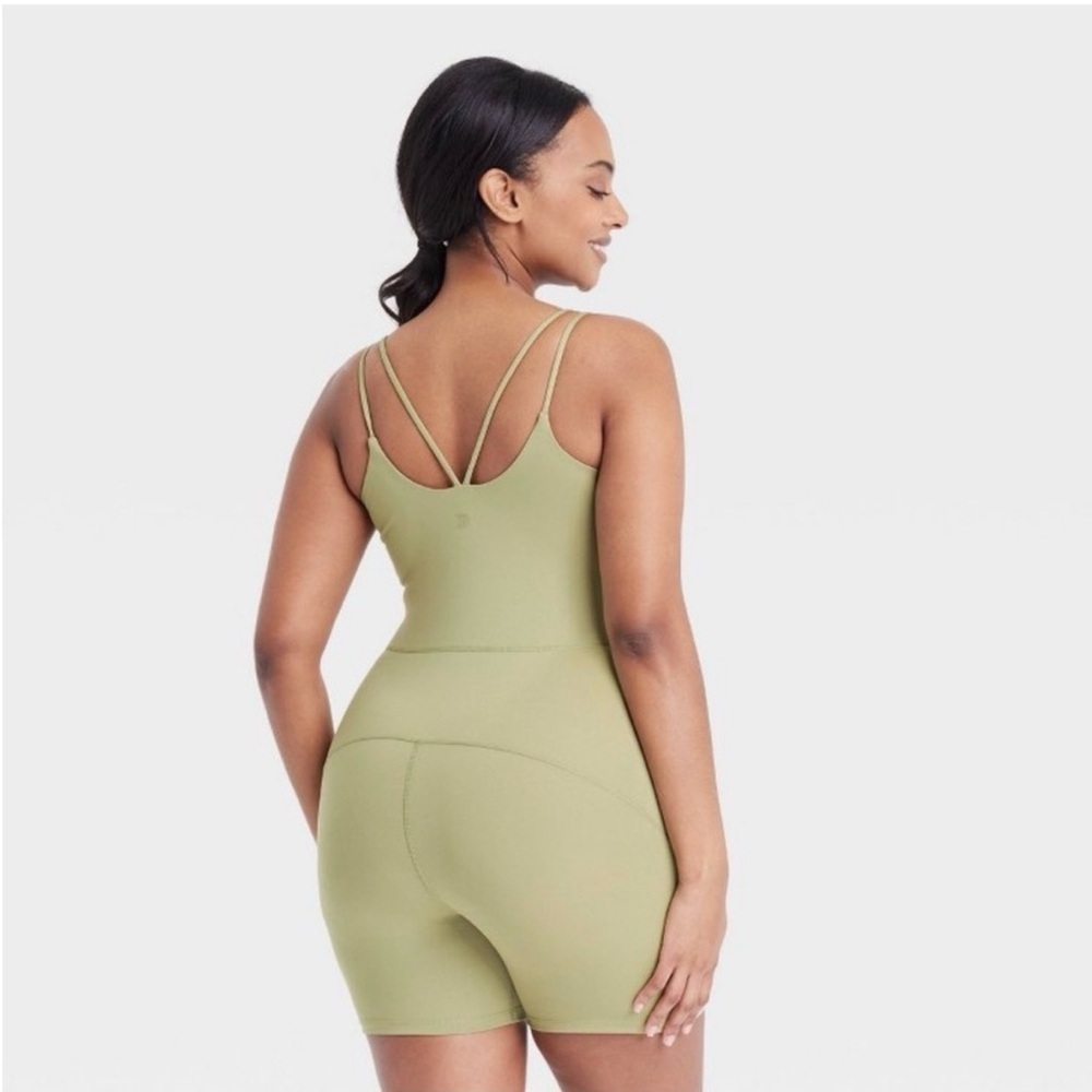 NWT All In Motion Green Shorts Jumpsuit